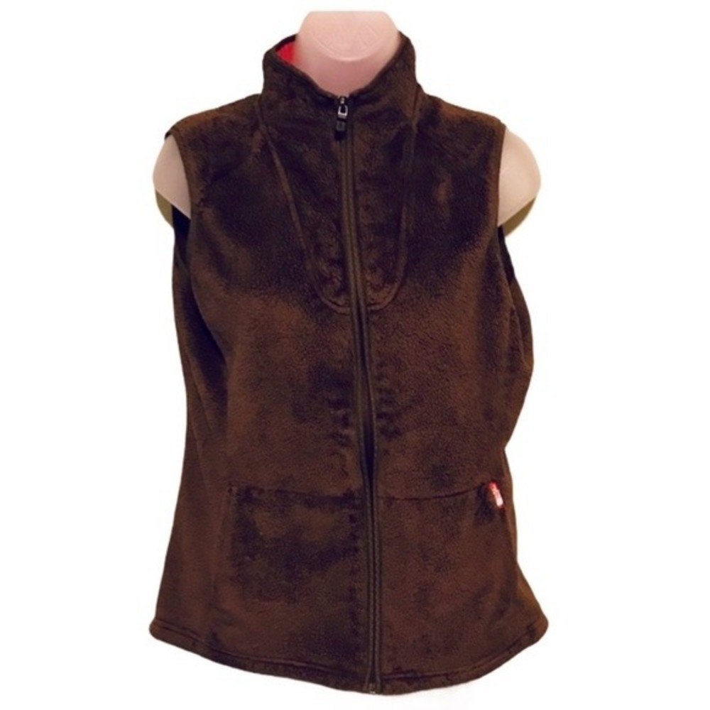 The North Face Brown Furry Vest, Size Medium
